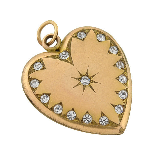 W&H CO. Victorian Gold-Filled & French Paste Heart Locket – A. Brandt + Son