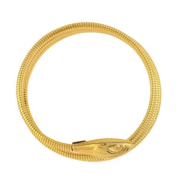 FORSTNER Late Art Deco 12kt Gold Filled Snake Wrap Bracelet – A. Brandt ...