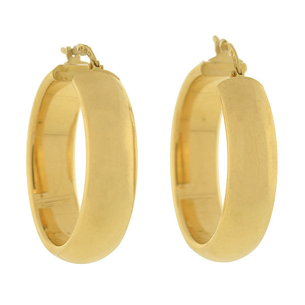 MILOR Estate Italian 14kt Gold Wide Hoop Earrings – A. Brandt + Son