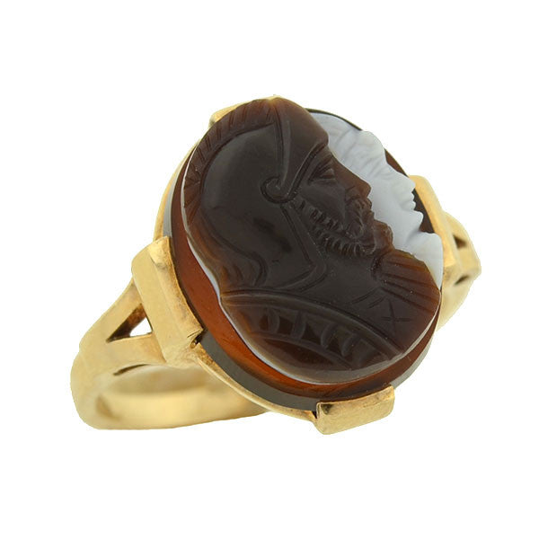 Victorian 10kt Banded Agate Double Cameo Ring – A. Brandt + Son