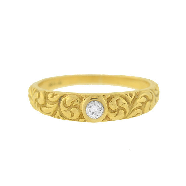 KREMENTZ Art Nouveau 18kt Repousse Diamond Ring – A. Brandt + Son