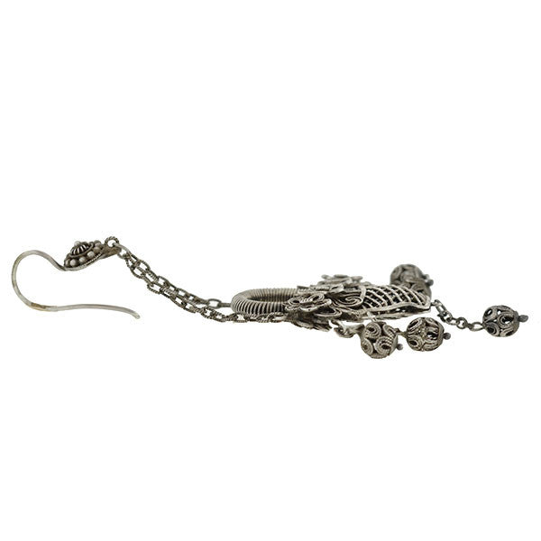 Art Deco Chinese Silver Filigree Flower Basket Earrings – A. Brandt + Son