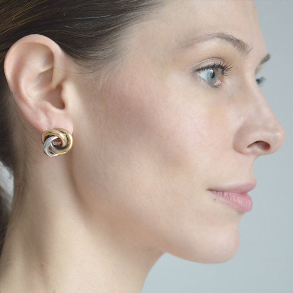 tiffany knot earrings rose gold