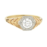 Edwardian 14kt/Platinum Diamond Engagement Ring 0.49ctw