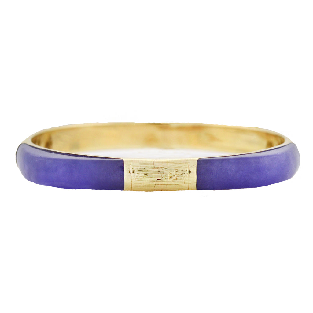 Estate 14kt Inlaid Purple Jadeite Bangle Bracelet – A. Brandt + Son