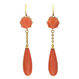 Victorian 14kt Natural Coral Earrings – A. Brandt + Son