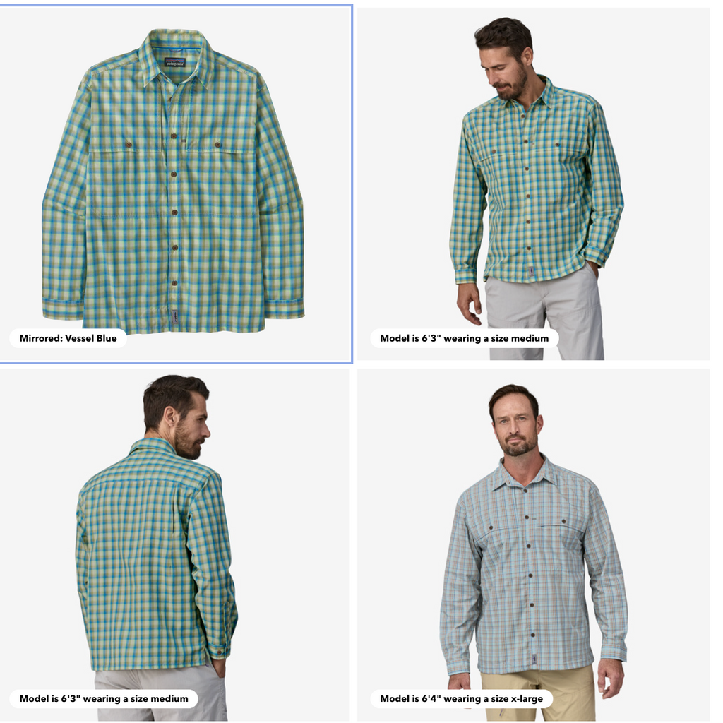 Patagonia Long-Sleeved Island Hopper Shirt - Men's Down River / Steam Blue L