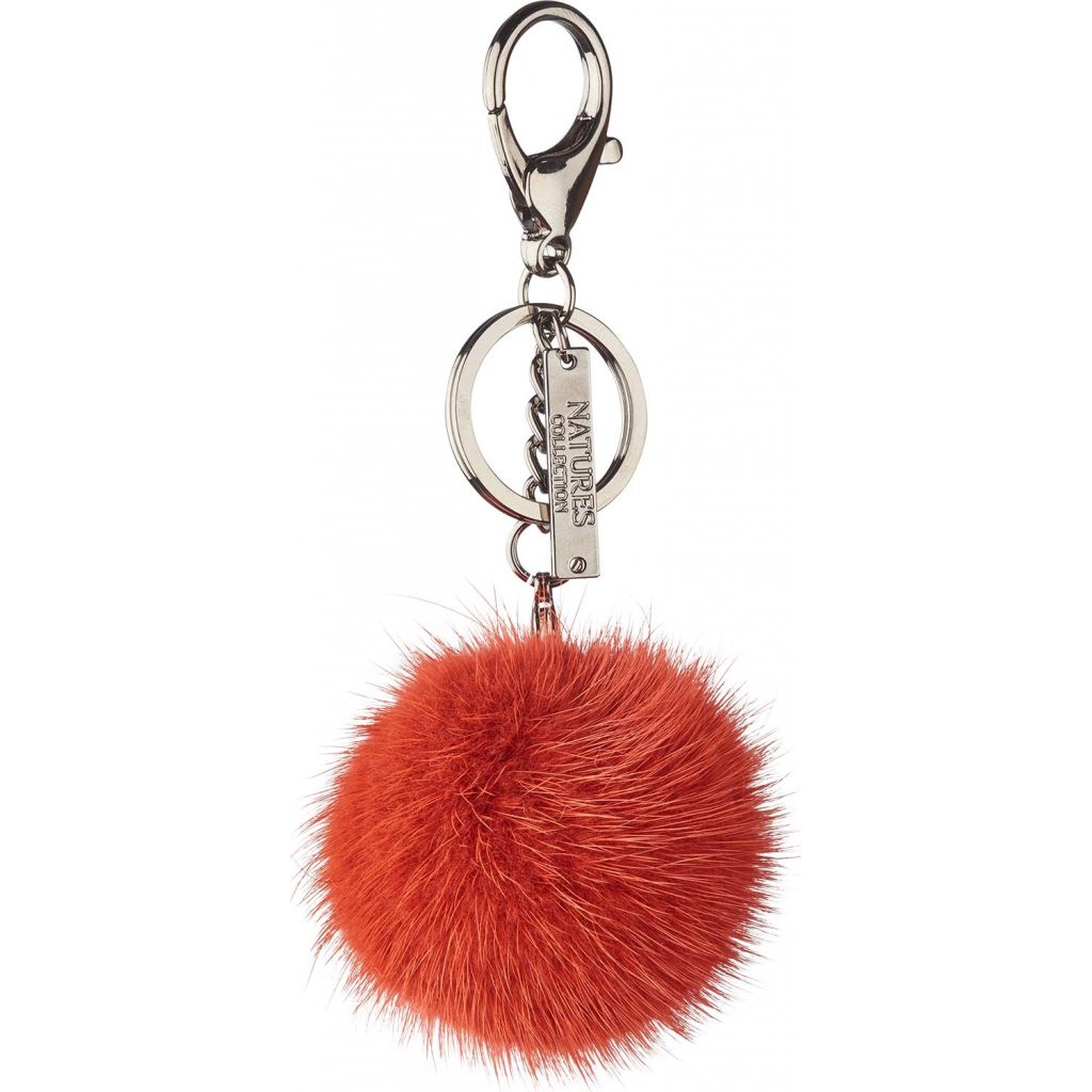 Pom Pom Nøglering | Mink | Danmark | D6 cm