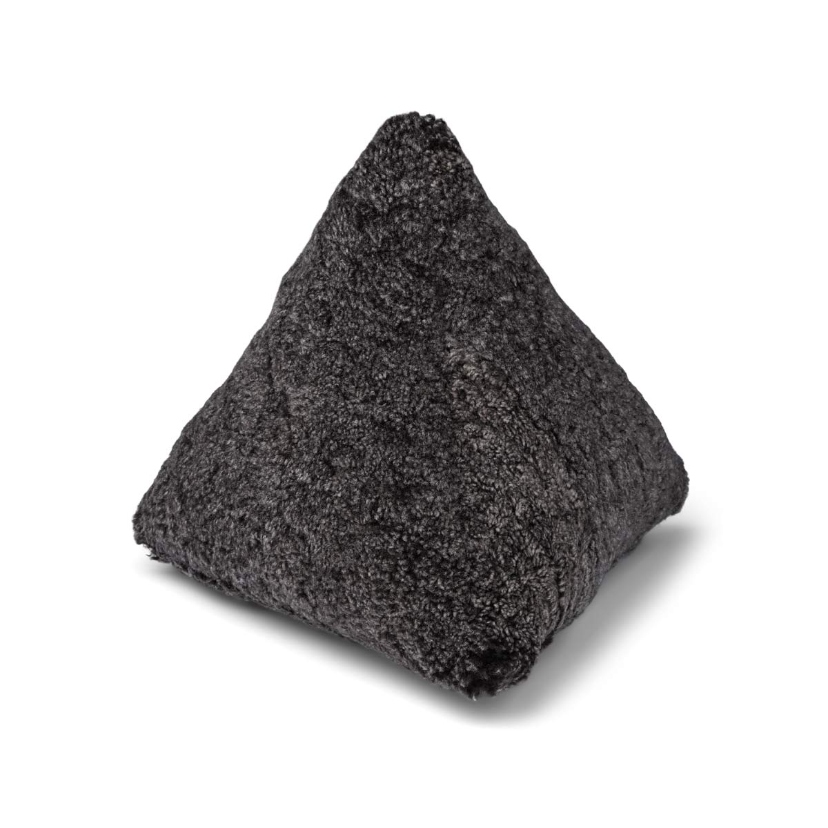 Hematite Pude | Lammeskind | Korthåret Krøllet | New Zealand | 35x35x35 cm