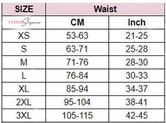 Femme Size Chart