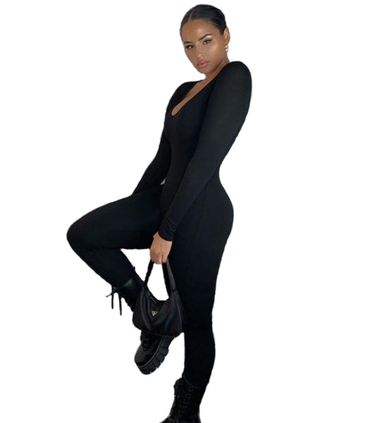 Casual Bodycon Jumpsuit for Women: The Perfect Y2K Playsuit for Fitnes