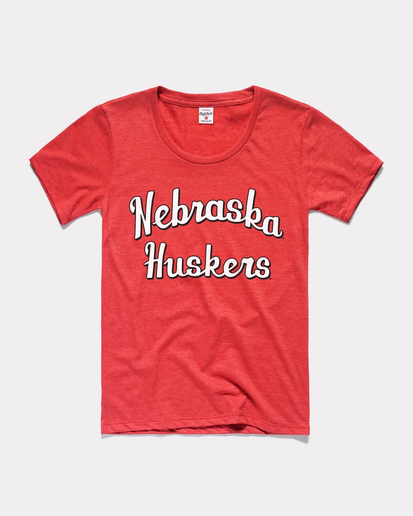 Women's Nebraska Huskers Vintage Red Script T-Shirt