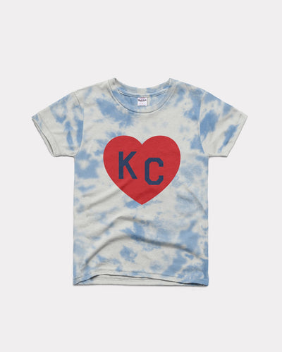 Kids Pink & Red KC Heart Vintage Youth T-Shirt | Charlie Hustle 35 / 10