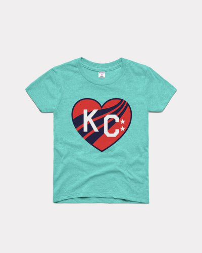 Charlie Hustle KC Heart Racerback Tank: Navy – Made in KC