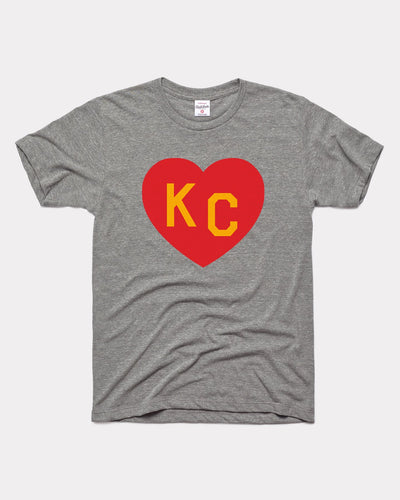 Grey Arrowhead Collection KC Heart Vintage T-Shirt | CHARLIE HUSTLE