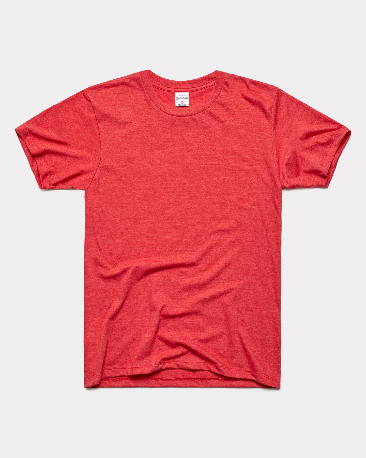 heather red t shirt