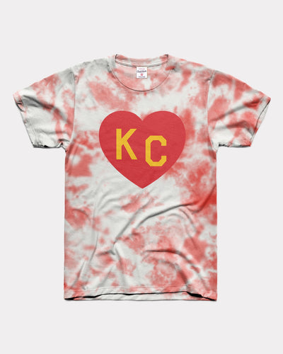 Royal KC Heart Blue & White Tie Dye Vintage T-Shirt | Charlie Hustle 39 / XS