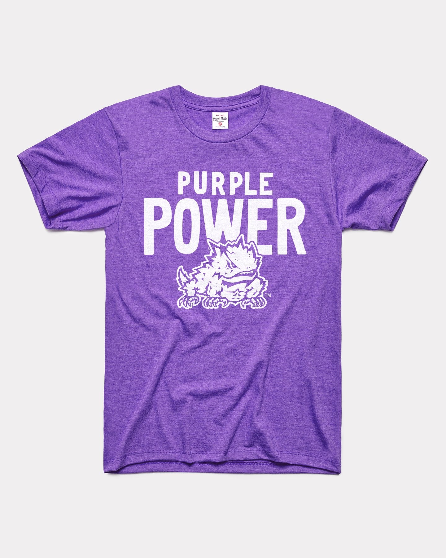 Texas Christian University Purple Power Vintage Logo T-Shirt