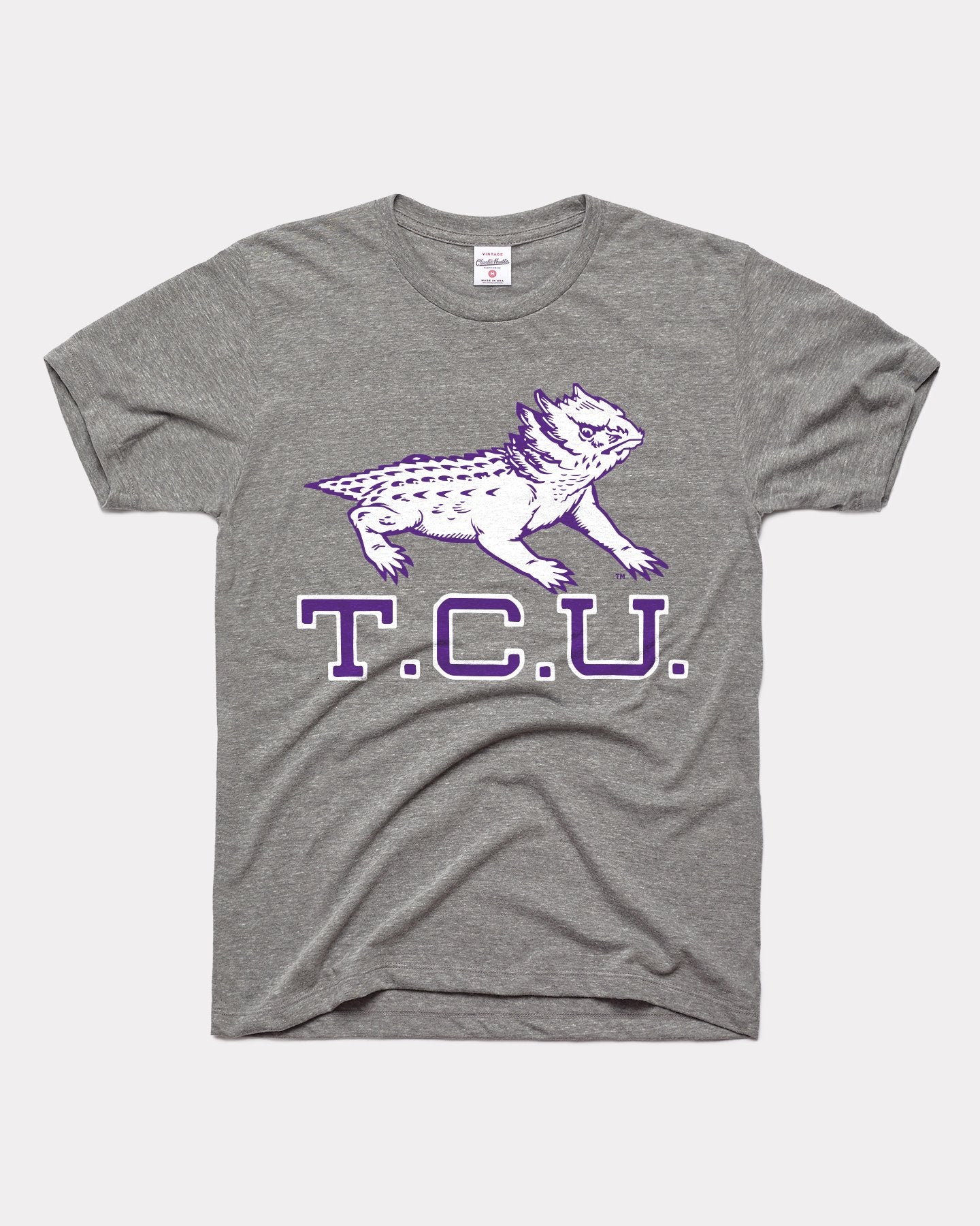 Texas Christian University Vintage Grey Frog T-Shirt