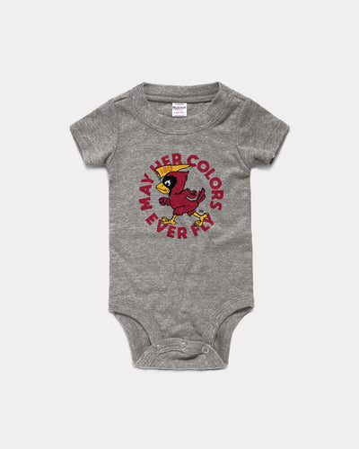 Retro Iowa Hawkeyes Grey Vintage Onesie | Charlie Hustle 02 / 12-18mo