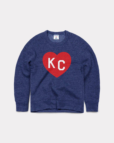 Charlie Hustle KC Heart Tee Grey/Navy XS