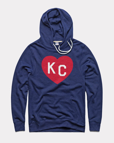 Charlie Hustle KC Heart Sweatshirt: Grey L / Grey