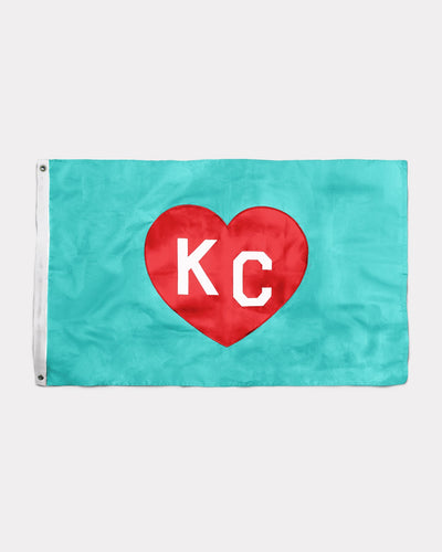 Charlie Hustle KC Heart Enamel Pin: Light Blue – Made in KC