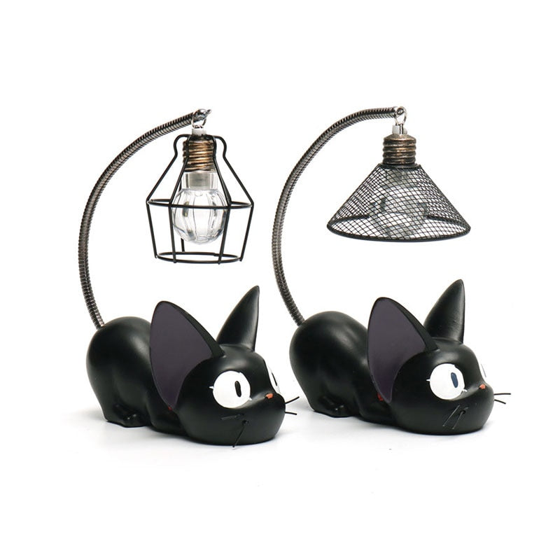 black cat resin night light