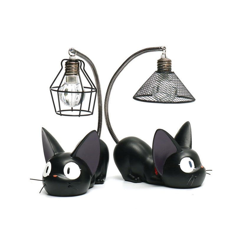 black cat resin night light