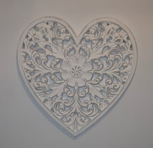 Load image into Gallery viewer, 30cm Carved Distressed Heart Panel