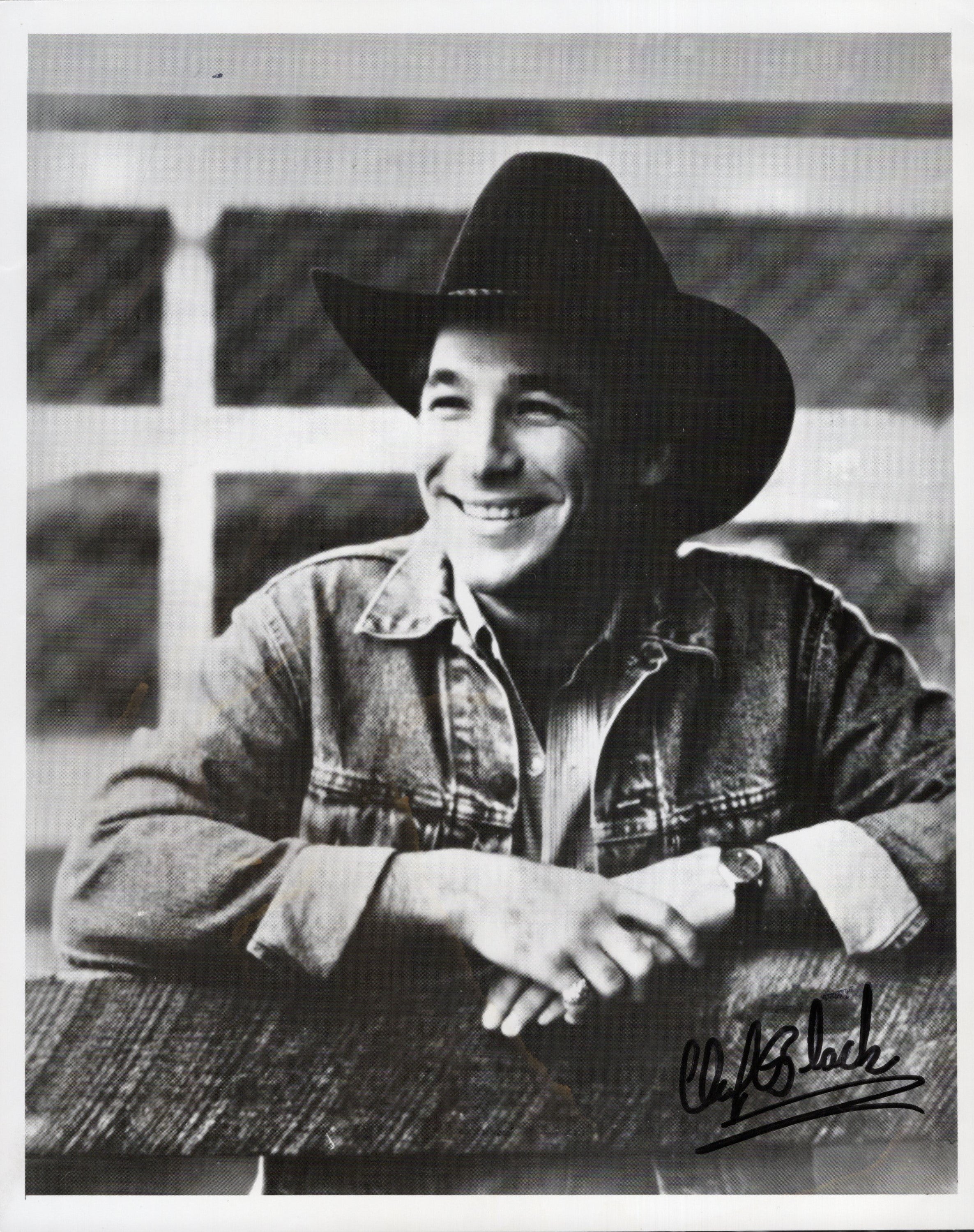 Clint Black Signed Photo 8x10 B&W, Clint Black Autograph, Early Photo