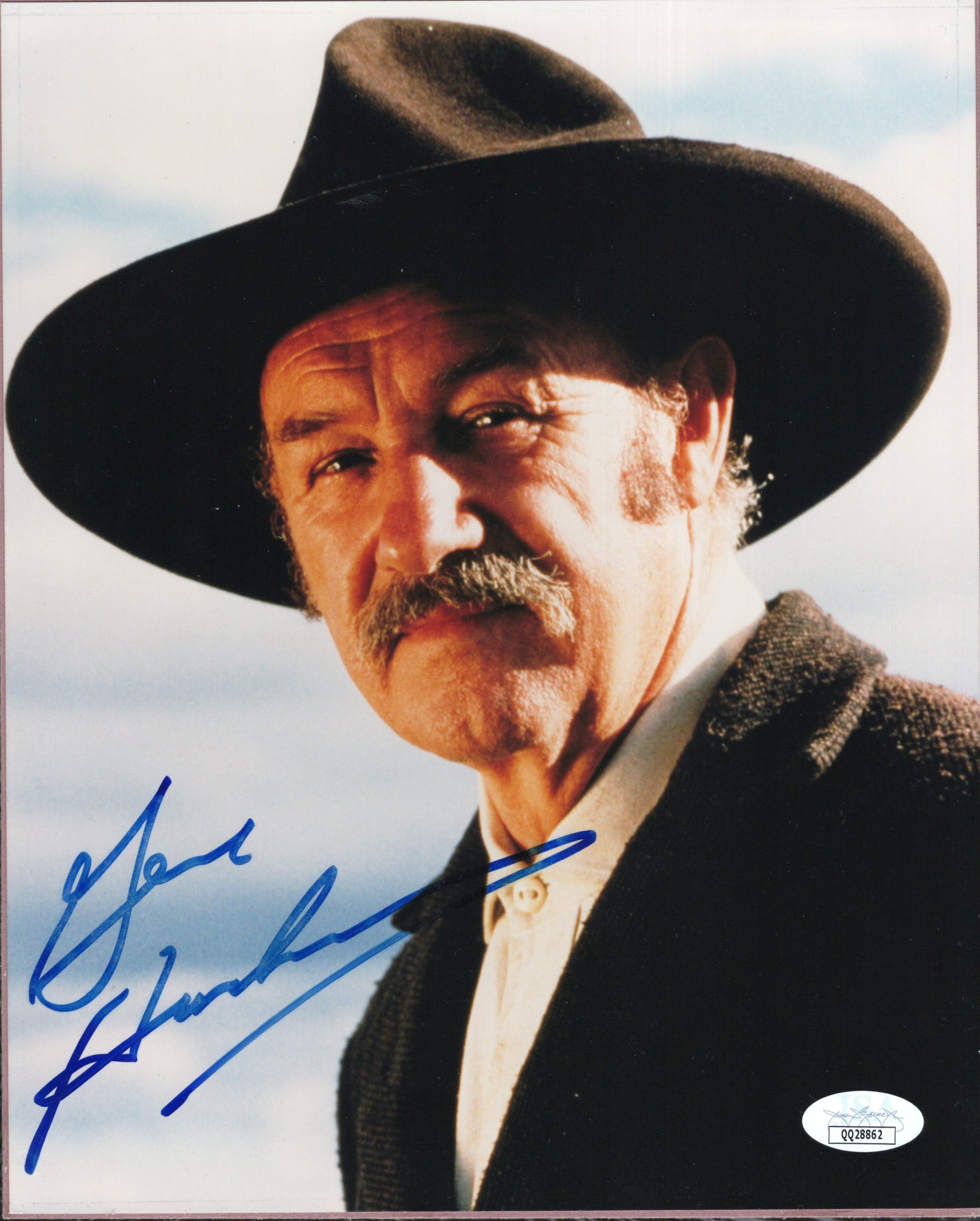 Gene Hackman Signed Photo on Board 8x10, Gene Hackman Autograph in Unforgiven, JSA Certified Authentic QQ28862