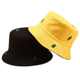 SMILE Bucket Hat Double Sided Bucket Hat Smiling face Unisex Fashion Bob Cap Hip Hop Gorro Men Summer Cap