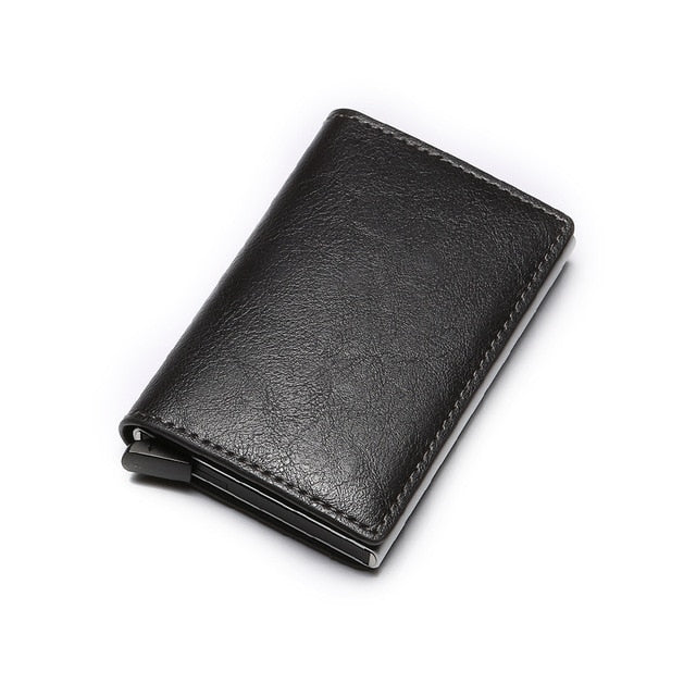 DIENQI Rfid Card Holder Men Wallets Money Bag Male Vintage Black Short Purse 2020 Small Leather Slim Wallets Mini Wallets Thin