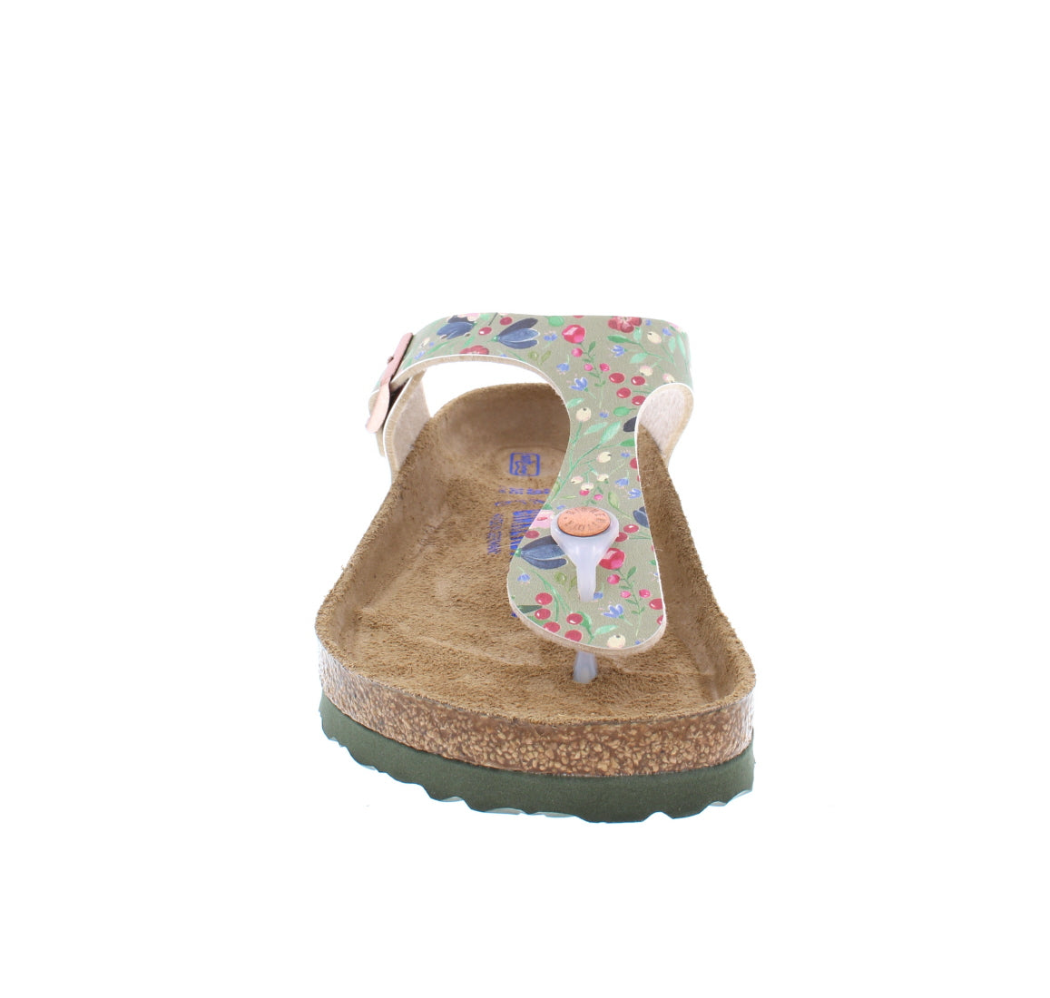 birkenstock gizeh meadow flowers khaki