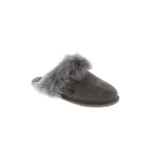 UGG Scuffette Metallic Gold Leather Sheepskin Fur Slippers Slides Size –  Design Her Boutique