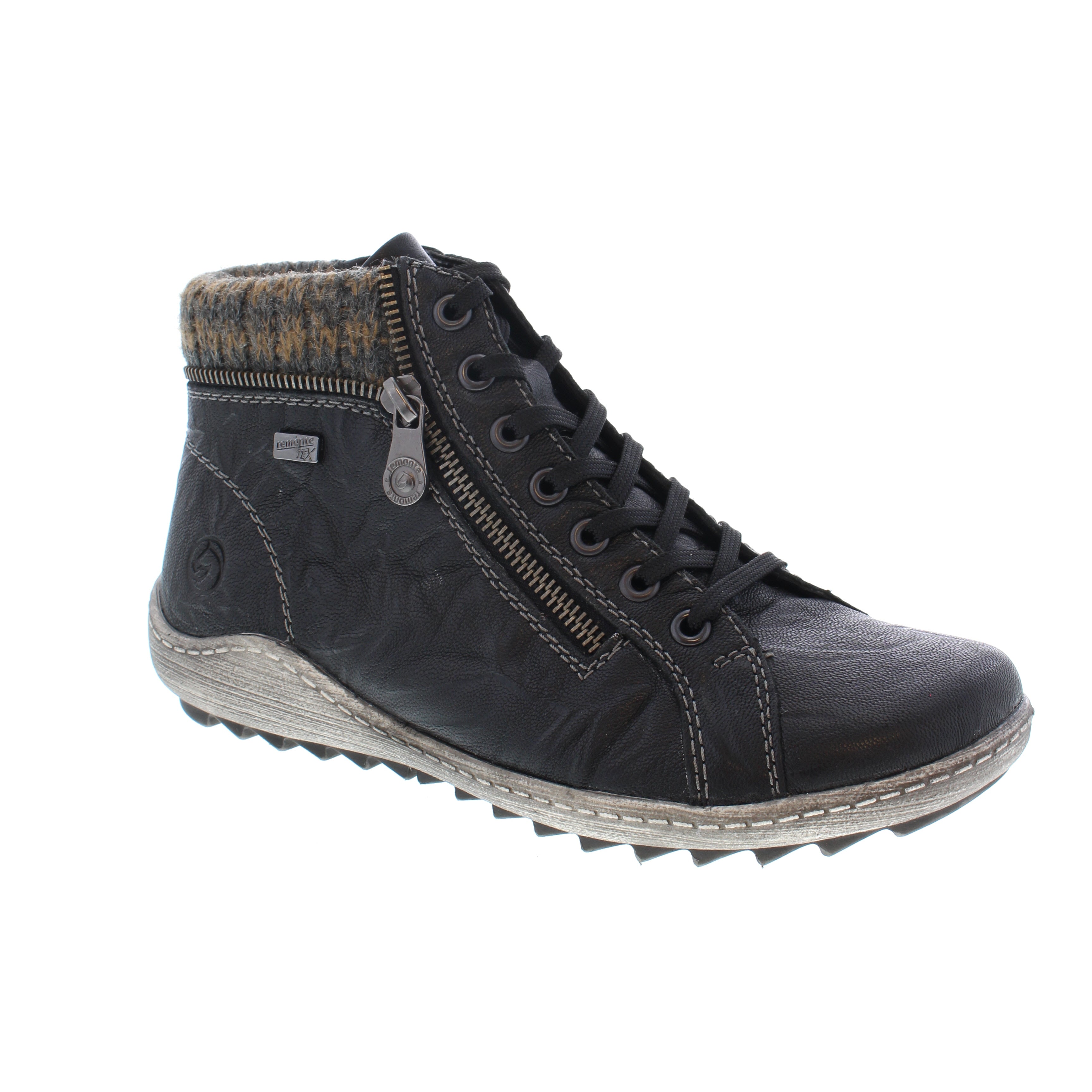 Remonte R1473-01 | Black Sole City Shoes