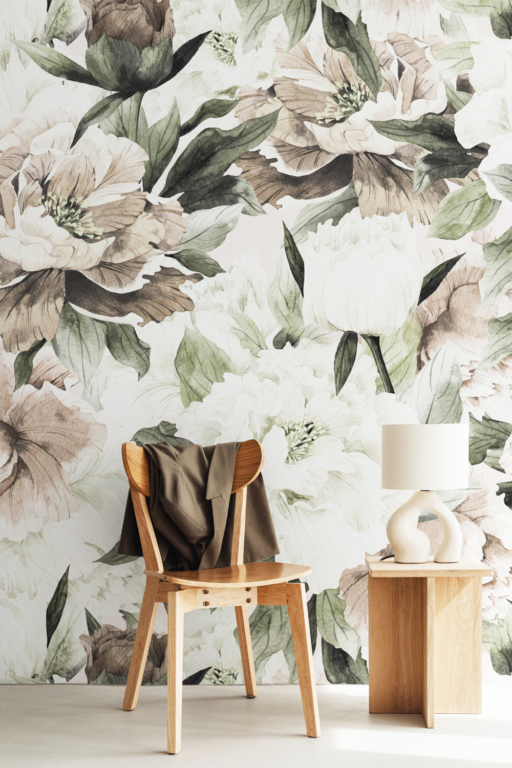 Blush Floral Peony Wall Mural