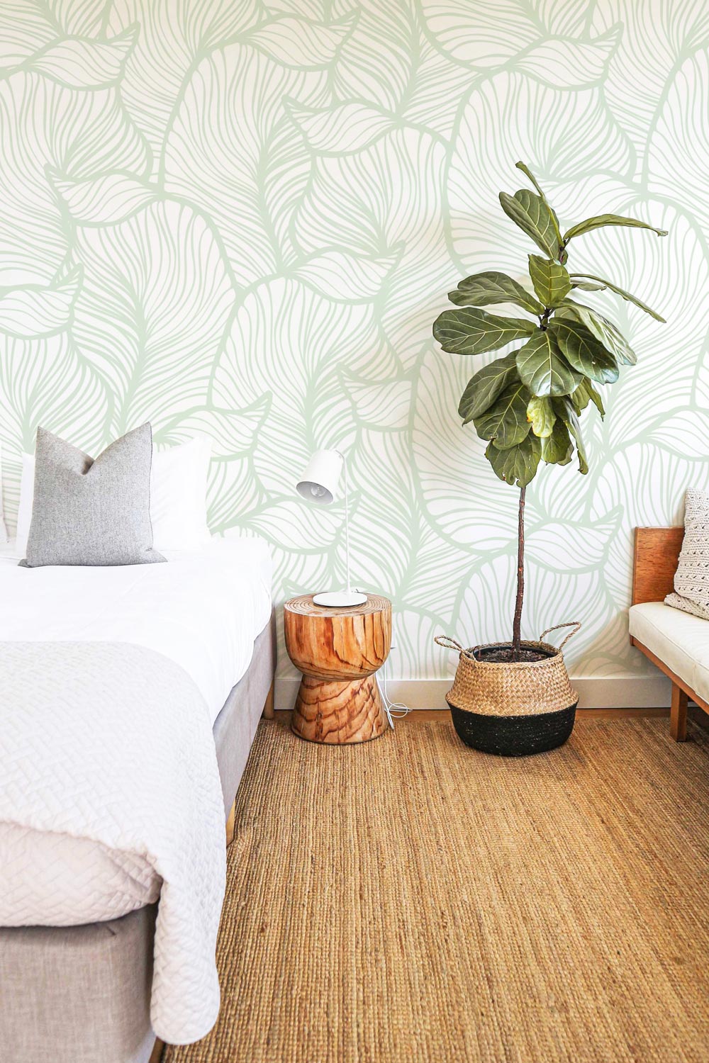 Green Floral Wall Mural