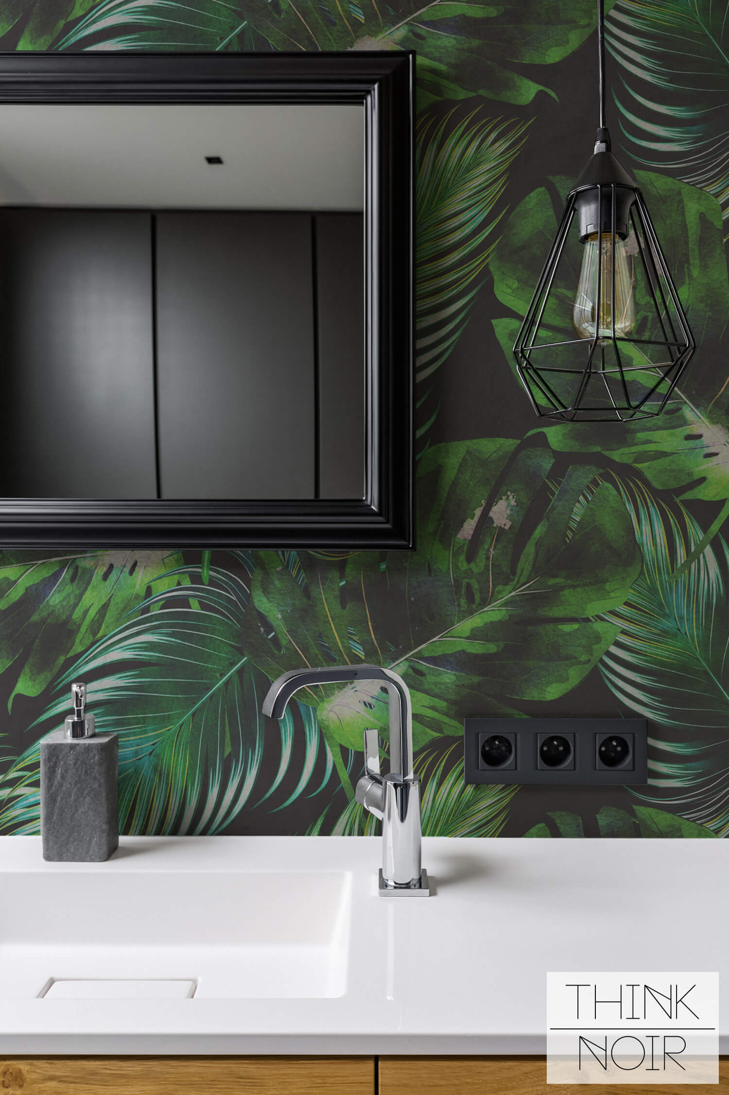 Bold Tropical Wallpaper with Banana Leaves Palm Fronds  Birds of Paradise   MUSE Wall Studio