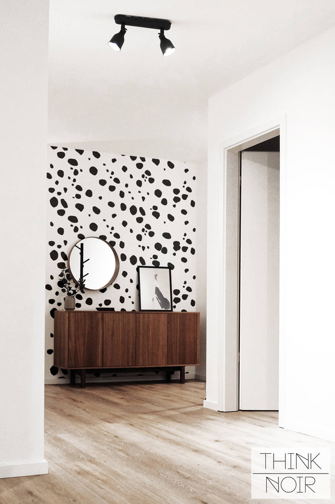 Charlotte Jade Luxury, Hand Drawn, Bespoke Dalmatian Print Wallpaper