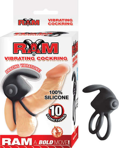 Nasstoys RAM Vibrating Cock Ring Black at $14.99