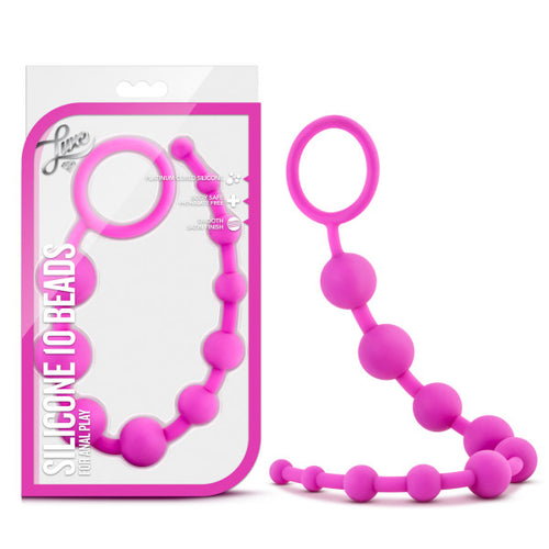 Blush Novelties Luxe Silicone 10 Beads Pink at $11.99