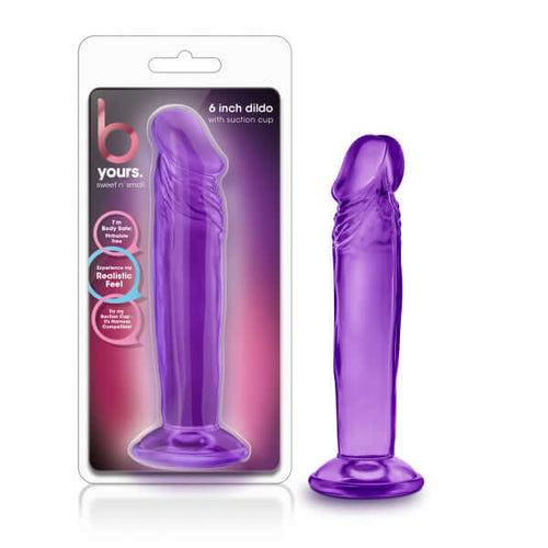 Blush Novelties B Yours Sweet N Small 6 inches Dildo with Suction Cup Purple from Blush Novelties at $9.99