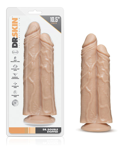 Blush Novelties Dr Skin Dr Double Stuffed Vanilla Beige Dildo from Blush Novelties at $29.99