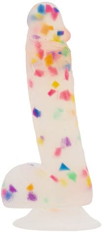 BMS Enterprises Addiction 100% Party Marty 7.5 inches Frost and Confetti Dildo at $41.99