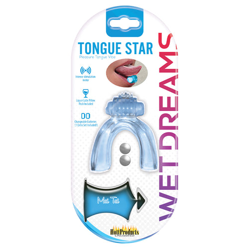 HOTT Products Wet Dreams Tongue Star Tongue Vibe Blue Vibrating Tongue with Motor at $12.99