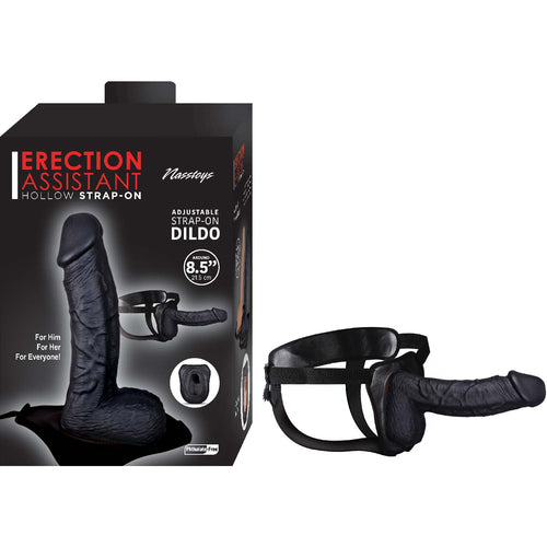 Nasstoys Erection Assistant Hollow Strap On 8.5 inches Black at $49.99
