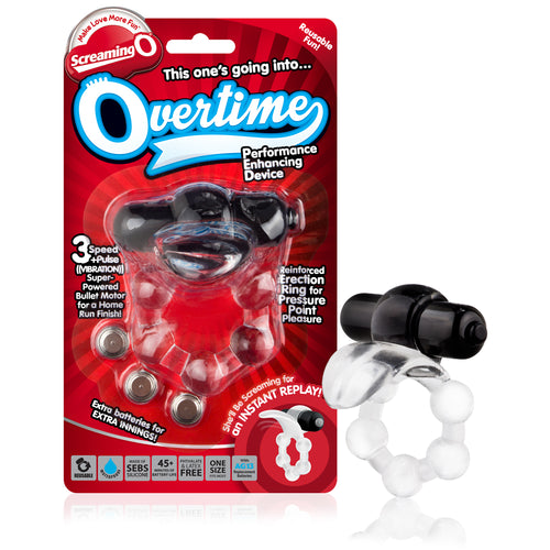 Screaming O Overtime Vibrating Erection Ring Black at $14.99