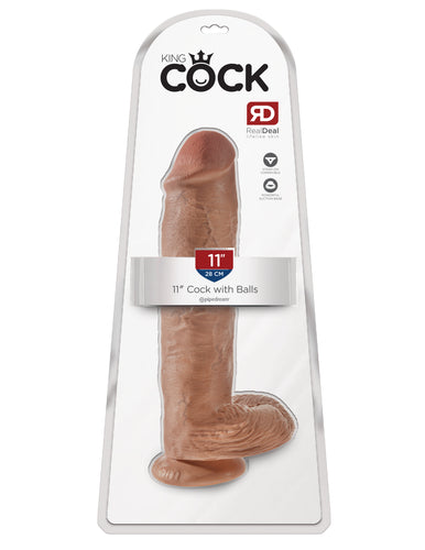 Pipedream Products King Cock 11 inches with Balls Tan Dildo Real Deal RD * at $59.99